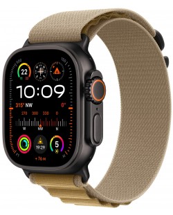 Каишка Apple - Alpine Loop L Black Titanium, Apple Watch, 49 mm, Tan